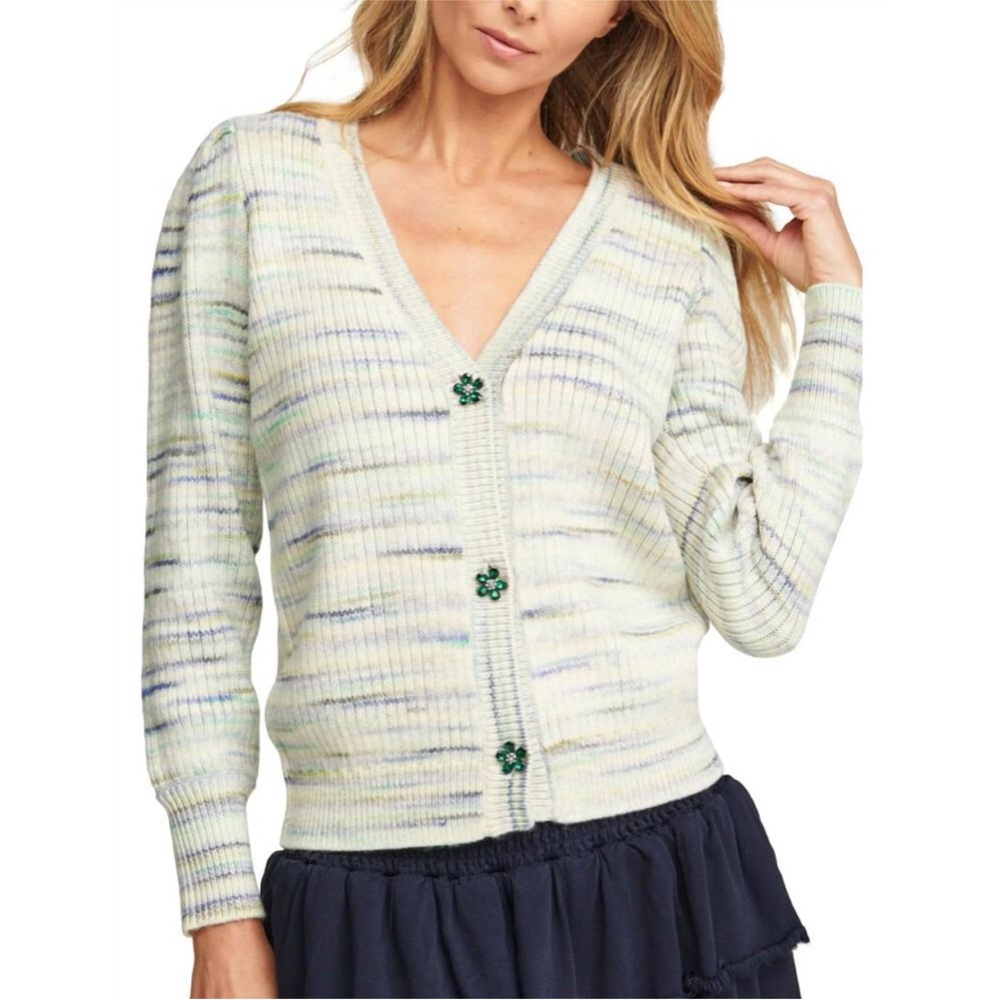 Sundays Springer Cardigan in Green Blue Space